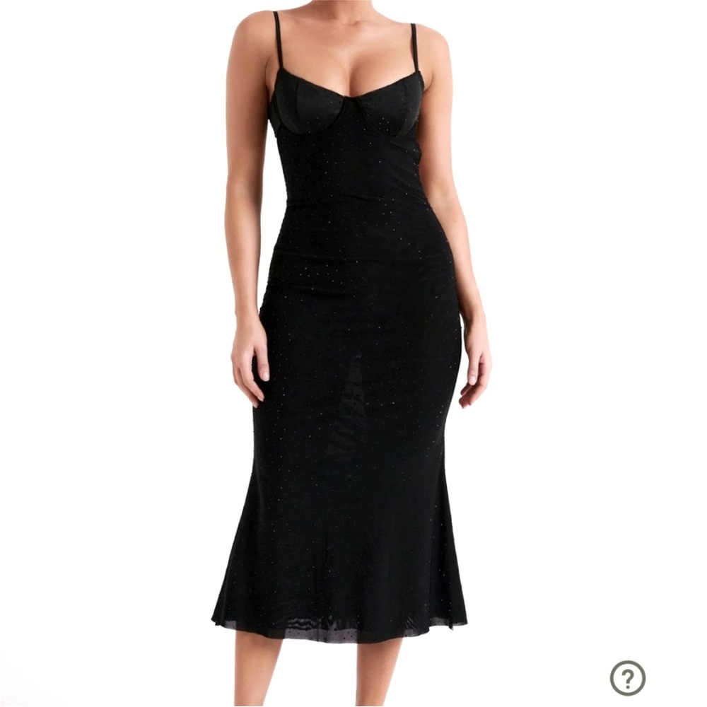 MESHKI NOVAH Diamante Maxi Dress